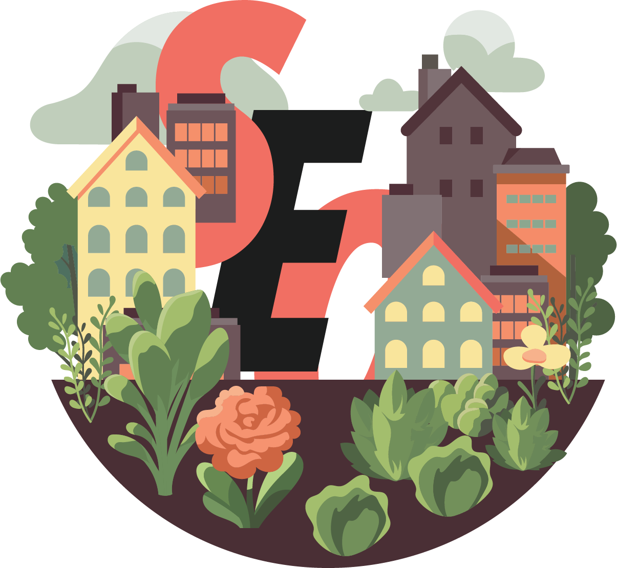 Illustration eines Gartens als Metapher für SEO-Leistungen der Marketing Gilde – Wachstum, Pflege und nachhaltige Optimierung für bessere Sichtbarkeit im Netz.