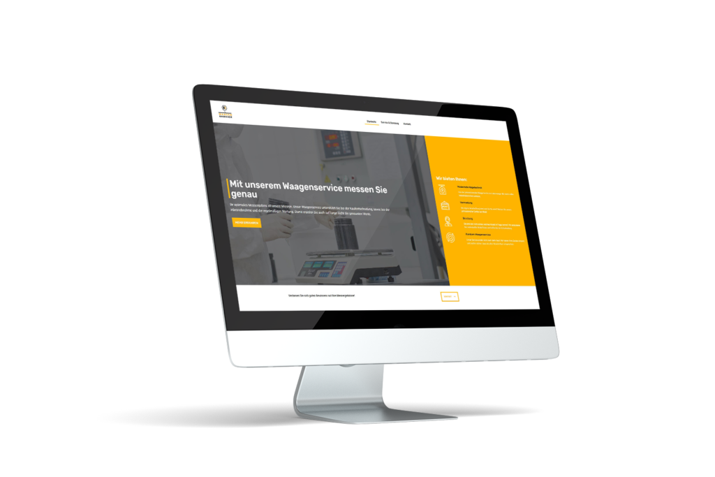 Webdesign-Referenz der Marketing Gilde für BB Waagenservice – funktionales Layout mit klarer Struktur und branchenspezifischem Design.