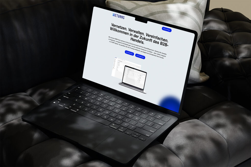 Webdesign-Referenzprojekt für XReturns von Marketing Gilde – modernes Layout, benutzerfreundliche Oberfläche und individuelle Gestaltung.