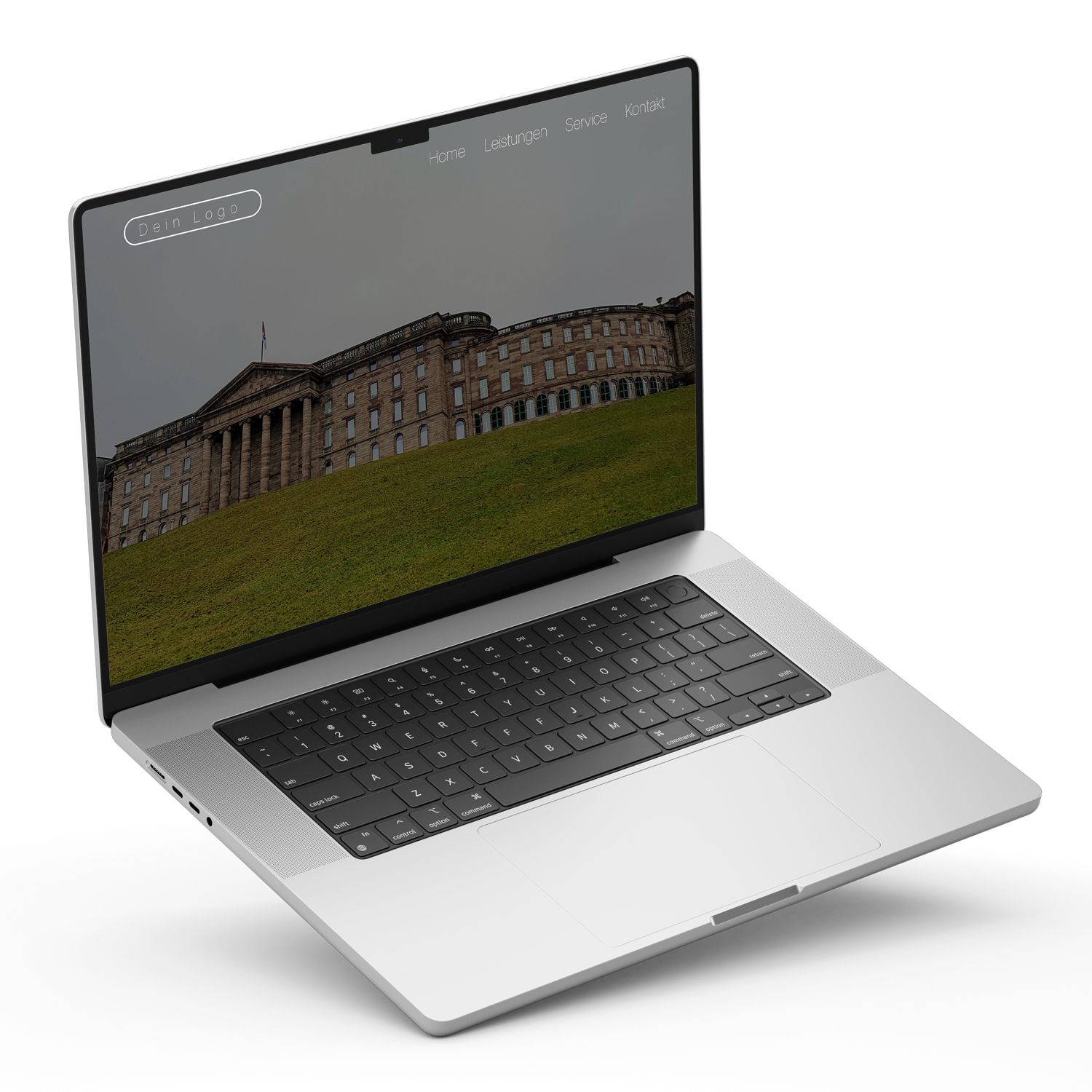 Laptop mit einer Webseite für ein Kasseler Unternehmen – moderne Website-Gestaltung von der Marketing-Gilde mit klarer Struktur und regionalem Bezug.